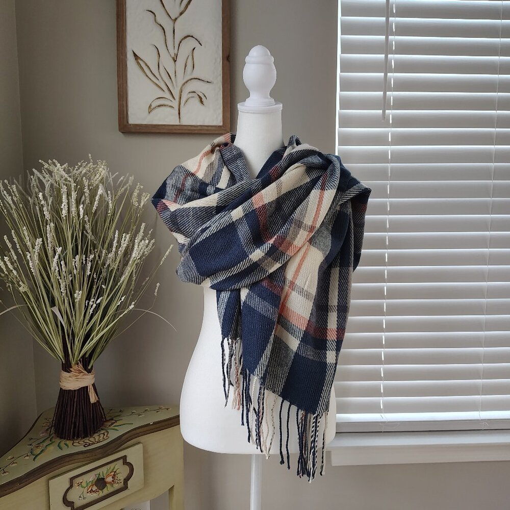 Unbranded - Plaid Shawl / Wrap / Scarf